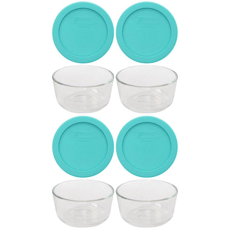 4 cup pyrex shop bowls with lids